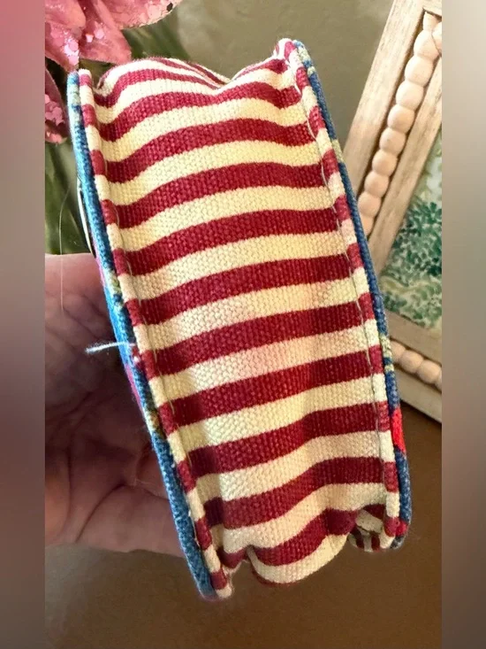 GAP-“Am I the Cutest or What?? Blue with Cherry Print Coin Purse with Red Trim - Picture 6 of 11